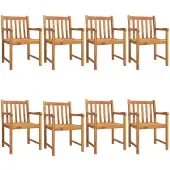 vidaXL Gartenstühle 8 Stk. 56x55,5x90 cm Massivholz Akazie