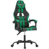 vidaXL Gaming-Stuhl Schwarz und Grün Kunstleder