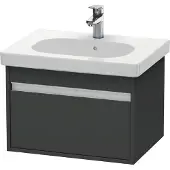 Duravit Ketho Waschtischunterbau wandhängend Graphit Matt 600x455x410 mm , KT667004949