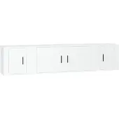vidaXL 3-tlg. TV-Schrank-Set Weiß Holzwerkstoff