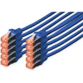 Digitus CAT 6 S/FTP Patchkabel, 10 Stück, 2 m, Cat6, S/FTP (S-STP), RJ-45, RJ-45, Blau