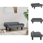 vidaXL Hundebett Dunkelgrau 70x40x24 cm Samt - Hundebetten