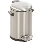 EKO Treteimer Abfalleimer matt Edelstahl 3 Liter Belle Deluxe silber