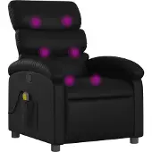 Syfax Massagesessel Schwarz Kunstleder