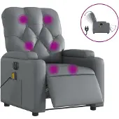 Sonstiges Massagesessel Elektrisch Grau Kunstleder