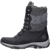 Rieker Damen Schnürstiefel schwarz/grau, Damen:37 EU