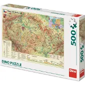Dino Bikes DINO Puzzle Karte der Tschechischen Republik 500 Teile