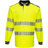 Portwest T184 PW3 Hi-Vis Polo-Shirt, langarm Yellow/Black Gr. XL