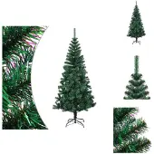 vidaXL Künstlicher Weihnachtsbaum Schillernde Spitzen Grün 180 cm PVC - Weihnachtsbäume