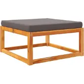 vidaXL Gartenhocker mit Kissen 65x65x29 cm Massivholz Akazie