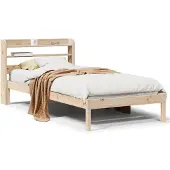 Syfax Massivholzbett ohne Matratze 90x190 cm Kiefer