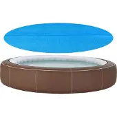 En.casa Solar Poolabdeckung aus PE rund 549 cm Blau
