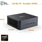 CSL-Computer Mini-PC CSL VenomBox 7640HS / 8GB / 2000 GB M.2 SSD / Windows 11 Home