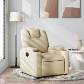 Prolenta Maison Exclusive - Relaxsessel Creme Stoff