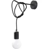 Sollux Wandleuchte EDISON schwarz 1xE27 15W Stoff/Stahl 100x23x8cm