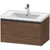 Duravit Ketho.2 Wastafelonderkast 78,4x45,5x44 cm Mat Noten (donker)