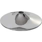 Mendler Fußplatte Fuß Fußteller für Barhocker Loungesessel, chromoptik Ø 45cm