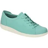 Ecco SOFT 2.0 Damenschuhe - bequeme Schnür- Halbschuhe blau Freizeit NEU
