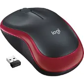 Logitech M185 Kabellose Maus, 2,4 GHz mit USB-Nano-Empfänger, 12 Monate Batterielaufzeit, 1000 DPI Optical Tracking, Für Links- und Rechtshänder, Kompatibel mit PC, Mac, Laptop - Rot