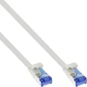 InLine Patchkabel flach, U/FTP, Cat.6A, TPE halogenfrei, weiß, 10m, 10 m, Cat6a, U/FTP (STP), RJ-45, RJ-45, Weiß