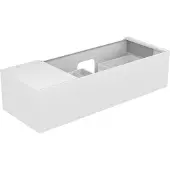 Keuco Edition 11 Waschtischunterbau 1400 x 350 x 535 mm rechts (1055 mm Öffnung) mit 1 Auszug und Beleuchtung - Anthrazit Glas / Lack Matt - 31164110100