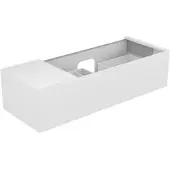 Keuco Edition 11 Waschtischunterbau 1400 x 350 x 535 mm rechts (1055 mm Öffnung) mit 1 Auszug und Beleuchtung - Trüffel Glas / Lack Matt - 31164140100