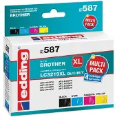Edding EDD-587, Hohe (XL-) Ausbeute, Schwarz, Cyan, Magenta, Gelb, 68 ml, 17 ml, 4 Stück(e), Multipack