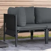 vidaXL Möbel Gartenmöbel-Sets mit Kissen mit Kissen Anthrazit - Gartenstühle 42009986