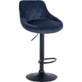 CLP Barhocker Lazio Samt höhenverstellbar und 360 Grad drehbar creme Gestell Farbe schwarz