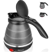 Zilan Reisewasserkocher klein 0,5 Liter Wasserkocher faltbar Miniwasserkocher Tragbarer Mini-Wasserkocher Faltbarer Reise-Wasserkocher Kompakter Mobiler Camping-Wasserkocher