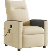 vidaXL Massagesessel Creme Stoff