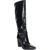 GUESS Damen Stiefel mit kniehohem Schaft aus Ökoleder in Schwarz FLFLDYELE11BK