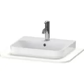 Duravit Waschtisch-Konsole Happy D.2 Plus 65x48cm, m 1 Ausschnitt, weiß seidenmatt