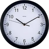 Hama Elba, Wand, Quarzuhr, Rund, Schwarz, Weiß, Kunststoff, Glas