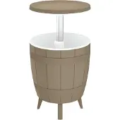 Syfax 3-in-1 Tisch mit Eiskühler Hellbraun Polypropylen