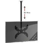 VCM TV-Deckenhalterung "TV Deckenhalterung B-DX 400 höhenverstellbar 52-70", schwarz, Gerätehalterungen, TV-Deckenhalterung