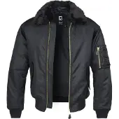Brandit Ma2 Fur Collar Jacke Schwarz 2XL Herren Schwarz 2XL