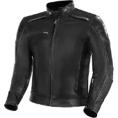 SHIMA Blake Schwarz Motorrad Lederjacke Größe S