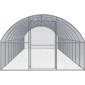 vidaXL Outdoor-Hühnerstall 3x12x2 m Verzinkter Stahl