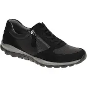 Gabor ROLLINGSOFT Damenschuhe - sportliche Schnür- Halbschuhe schwarz NEU