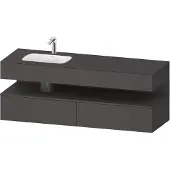 Duravit Einbauwaschtisch-Möbel-Set Qatego 160x50x60cm, Kon-WTU, B, B li, graph ma