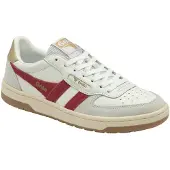 Gola Damen Halbschuhe Schnürer Hawk CLB336WR aus Naturleder in Weiß