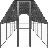 vidaXL Outdoor-Hühnerkäfig 2x12x2 m Verzinkter Stahl