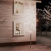 The Living Store LED-Birke Warmweiß 672 LEDs 400 cm