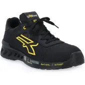 U Power Frank s ESD, Unisex, Erwachsener, Sicherheits-Sneakers, Schwarz, Gelb, Schnürverschluss, Nylon