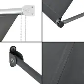 Pro-Tec Markise 400x120cm grau Sonnenschutz Beschattung Terrasse Garten []