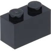 LEGO 100 Stück 3004 Stein Brick 1x2 Part Basic Steine 100 Schwarz