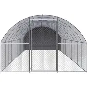 vidaXL Outdoor-Hühnerstall 3x12x2 m Verzinkter Stahl