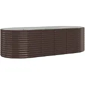 vidaXL Hochbeet Verzinkter Stahl 249x100x68 cm Braun