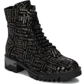 Artiker Nubukleder Stiefeletten Schwarz 49C0727 mit Reißverschluss, Schnürung, Trapper-Plattform und Fleece-Futter